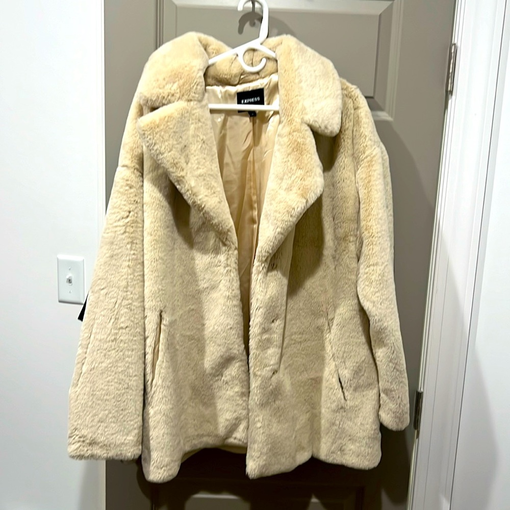 Faux coat from express! Never worn!